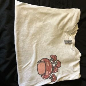 White T-Shirt with Red Crab Design